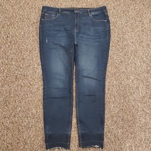 Distressed High-Rise Skinny Jeans